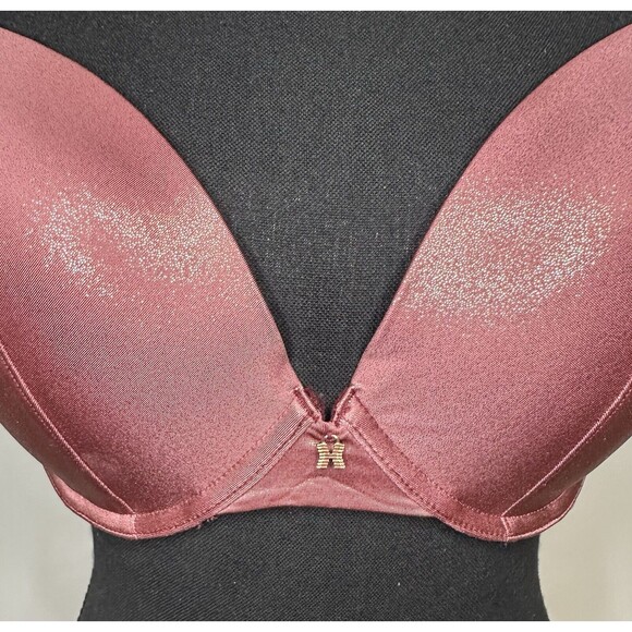Savage X Fenty Push Up Sparkly Copper Bronze Plum Underwire Lined Bra 34DD *NEW* - Picture 5 of 11
